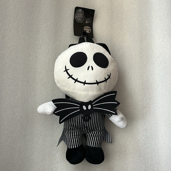 🆕 Jack Skellington Backpack Mini Nightmare  Before Christmas Stuffed Plush Zip - Picture 3 of 13
